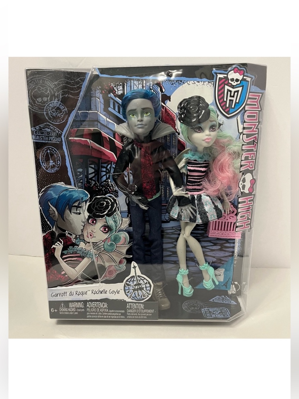 MONSTER HIGH DOLL GARROTT DU ROQUE & ROCHELLE GOYLE LOVE IN SCARIS NRFB